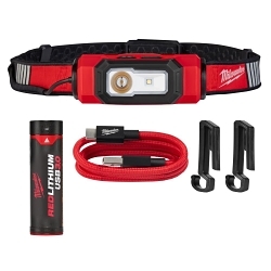 Milwaukee® BEACON™ 2116-21 Cordless Hard Hat Headlamp, LED Bulb, Plastic Housing, 600 Lumens