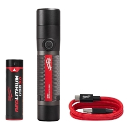 Milwaukee® 2160-21 Cordless USB Rechargeable Compact Flashlight, LED Bulb, Aluminum Housing, 800 Lumens, 1 Bulb