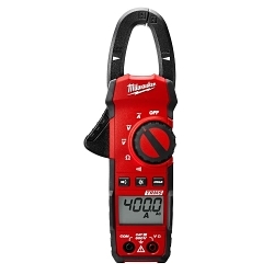 Milwaukee® 2235-20NST Clamp Meter Kit, 400 Ohm, 1 in Jaw, Backlit LCD Display