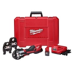 Milwaukee® M12™ 2473-22 Press Tool Kit, 1/2 to 1 in Copper Capacity, 5400 lb, 12 V DC, Li-Ion Battery