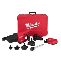 Milwaukee® M12⢠2572B-21 Kit Cordless Drain Cleaning Air Gun Kit, 1 to 4 in Drain Line, 35 ft Max Run, 12 V DC, Plastic Housing