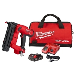 Milwaukee® M18 FUEL™ 2746-21CT Cordless Brad Nailer Kit, 18 ga x 5/8 to 2-1/8 in L Fastener, For Fastener Type: Brad, 110 Magazine, 11.9 in OAL