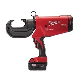 Milwaukee® 2779-22 Cordless Crimper Kit, 8 AWG to 750 kcmil Aluminum/Copper Crimping, 12 ton Crimping, 18 V DC, Li-Ion Battery, 16 in OAL