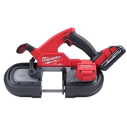 Milwaukee® M18 FUEL™ 2829S-22 Compact Cordless Portable Band Saw, 3-1/4 in Cutting, 35-3/8 in L Blade, 18 VDC, 3 Ah Li-Ion Battery