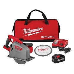 Milwaukee® M18 FUEL™ 2982-21 Cordless Circular Saw, 8 in Blade, 18 V DC, 2-9/16 in D Cutting, Li-Ion Battery, Right Blade Side