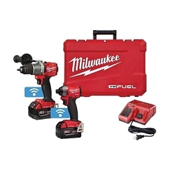 Milwaukee® 2996-22 M18 FUEL™ 2-Tool Combination Kit, Tools: Hammer Drill/Hex Impact Driver, 18 V, 5 Ah Lithium-Ion M18™ REDLITHIUM™ XC5.0 Battery