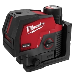 Milwaukee® 3622-21 M12™ Automatic Cordless Self Leveling Cross Line and Plumb Points Laser, 125 ft Measuring, +/- 1/8 in at 33 ft Accuracy, 12 V, Li-Ion Battery, Reinforced Nylon Housing
