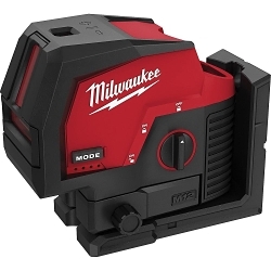 Milwaukee® 3622-20 M12™ Automatic Cordless Self Leveling Cross Line and Plumb Points Laser, 125 ft Measuring, +/- 1/8 in at 33 ft Accuracy, 12 V, Li-Ion Battery, Reinforced Nylon Housing