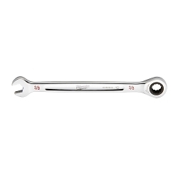Milwaukee® 45-96-9212 Ratcheting Standard Length Combination Wrench, 3/8 in Wrench, 12 Points, 6-1/2 in OAL, Steel