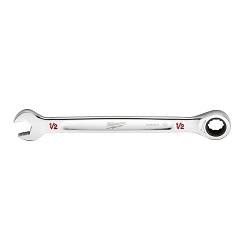 Milwaukee® 45-96-9216 Ratcheting Standard Length Combination Wrench, 1/2 in Wrench, 12 Points, 7.34 in OAL, Steel