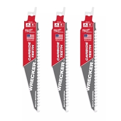 Milwaukee® 48-00-5341 WRECKER™ Multi-Purpose Reciprocating Saw Blade, 6 in L, 6