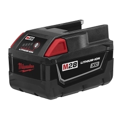 Milwaukee® 48-11-2830 Rechargeable Cordless Battery Pack, 3 Ah Li-Ion Battery, 28 V DC Charge, For Use With M28™ and V28™ Cordless Power Tool