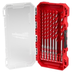 Milwaukee® 48-20-9057 SHOCKWAVE™ Masonry Single Ended Drill Bit Set, 5/32 in Min Drill Bit, 3/8 in Max Drill Bit, 7 Pieces, For Use With Hammer Drill Drivers, Carbide