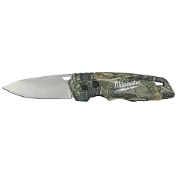 Milwaukee® Fastback™ 48-22-1524 Lockable Camo Folding Knife, Stainless Steel Drop Point Blade, 2.95 in L Blade