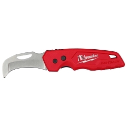 Milwaukee® Fastback™ 48-22-1526 Lockable Folding Pocket Knife, Stainless Steel Hawkbill Blade, 2.45 in L Blade
