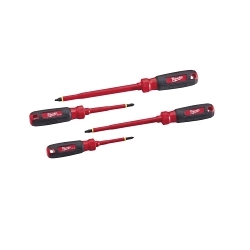 Milwaukee® 48-22-2205 Screwdriver Set, 4 Pieces, Polycarbonate Handle