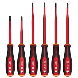 Milwaukee® 48-22-2206 Screwdriver Set, 6 Pieces, Thermoplastic/Metal/Polypropylene