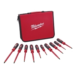 Milwaukee® 48-22-2210 ECX™ Screwdriver Set, 10 Pieces, Polycarbonate Handle/Steel Shank
