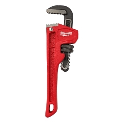 Milwaukee® 48-22-7106 Straight Pipe Wrench, 6 in OAL, Serrated Jaw, Steel Handle, Red