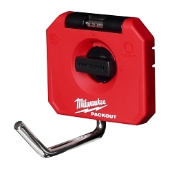 Milwaukee® 48-22-8328 PACKOUT Single Straight Hook, 4 in H x 3.5 in W x 4 in L, 15 lb Capacity, Polymer/Steel, Red