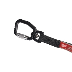 Milwaukee® 48-22-8817 Extended Reach Locking Tool Lanyard, 15 lb Capacity, Double Locking Carabiner Connection, Nylon/Rubber