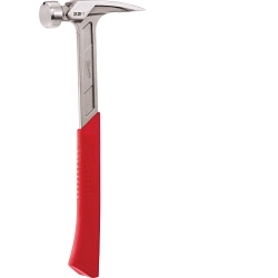 Milwaukee® 48-22-9023 Framing Hammer, 15 in OAL, Smooth Face, 22 oz Steel Head, Asymmetrical Anti-Ring Straight Claw