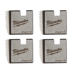Milwaukee® 48-36-1105 48-36 Portable Pipe Dies, 1.5 in Conduit/Pipe, 11-1/2 |in Thread NPT Thread, Right Thread, 4 Pieces, For Use With 2874-20 M18 FUEL™ Pipe Threader w/ ONE-KEY™/2870-22 M18 FUEL™ Compact Pipe Threader w/ ONE-KEY™ Kit, Alloy Tool Steel