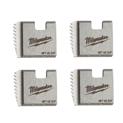 Milwaukee® 48-36-1107 48-36 Portable Pipe Dies, 1/2 in Conduit/Pipe, 11-1/2 |in Thread NPT Thread, Right Thread, 4 Pieces, For Use With 2874-20 M18 FUEL™ Pipe Threader w/ ONE-KEY™/2870-22 M18 FUEL™ Compact Pipe Threader w/ ONE-KEY™ Kit, Alloy Tool Steel