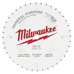 Milwaukee® 48-40-0824 General Purpose Thin Kerf Circular Saw Blade, 8-1/2 in Dia x 1.05 in THK, 5/8 in Arbor, Carbide Blade, 40 Teeth
