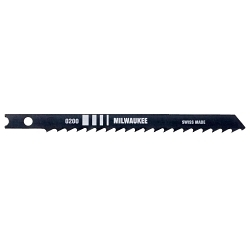 Milwaukee® 48-42-0421 Heavy Duty Jig Saw Blade, 4 in L x 9/32 in W, 6 TPI, High Carbon Steel Cutting Edge, High Carbon Steel Body