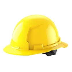 Milwaukee® 48-73-1103 Full Brim Hard Hat, 6-1/2 in Fits Mini Hat, 8-1/2 in Fits Max Hat, HDPE, 4-Point Ratchet Suspension, ANSI Electrical Class Rating: Class E, ANSI Impact Rating: ANSI/ISEA Z89.1 Type I, Quick Adjustment