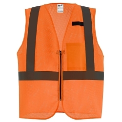 Milwaukee® 48-73-2248 Safety Vest, 4X/5X, Hi-Viz Orange, Polyester, Zipper Closure, 1 Pockets, ANSI Class: Class 2, ANSI/ISEA 107-2020