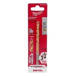 Milwaukee® RED HELIX™ SHOCKWAVE™ 48-89-4815 Hex Shank Impact Drill Bit, 6.5 mm Drill - Metric, 0.2559 in Drill - Decimal Inch, 2