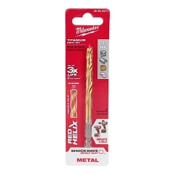 Milwaukee® RED HELIX™ SHOCKWAVE™ 48-89-4817 Hex Shank Impact Drill Bit, 7 mm Drill - Metric, 0.2756 in Drill - Decimal Inch, 2