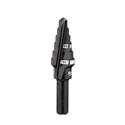 Milwaukee® 48-89-9206 Step Drill Bit, 3/8 in Dia Min Hole, 1/2 in Dia Max Hole, 2 Steps, HSS, 2 Hole Sizes, 1/4 in Shank