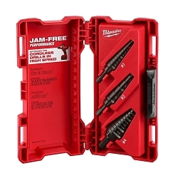 Milwaukee® 48-89-9221 Step Drill Bit Set, 3 Pieces, HSS, Black Oxide