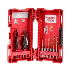 Milwaukee® 48-89-9252 SHOCKWAVE™ Single Ended Drill Bit Set, 1/16 in Min Drill Bit, 3/16 in Max Drill Bit, 8 Pieces, For Use With Hammer Drill Drivers, Steel