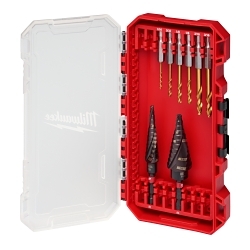 Milwaukee® 48-89-9252 SHOCKWAVE™ Single Ended Drill Bit Set, 1/16 in Min Drill Bit, 3/16 in Max Drill Bit, 8 Pieces, For Use With Hammer Drill Drivers, Steel