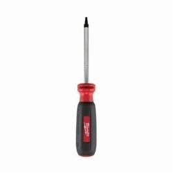 Milwaukee® 48-22-2052 Screwdriver, #2 Square Point, Steel Shank, 8 in OAL, Rubber Handle, Polished Chrome
