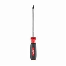 Milwaukee® 48-22-2053 Screwdriver, #3 Square Point, Steel Shank, 10 in OAL, Rubber Handle, Polished Chrome