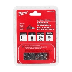 MilwaukeeĀ® 49-16-2732 Cordless Rust-Resistant Professional Saw Chain, For Use With Narrow Kerf Bars, 3/8 in Low Profile Pitch, Steel