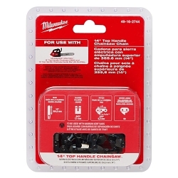 Milwaukee® 49-16-2744 Chain, 19.25 in L, 0.043 in, 0.325 in Pitch, Steel, Silver