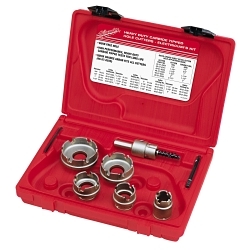 Milwaukee® 49-22-8310 Quick-Change Electrician's Hole Saw Sheet Cutter Kit, 7 Pieces, For Use With 49-57-0035 and 49-57-0037 Quick-Change Arbor, Carbide Tip