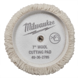 Milwaukee® 49-36-2785 Cutting Pad, 7 in OAD, 1-1/8 in THK, 5/8 in Center Hole, Disc Nut Attachment, Blended Wool Pad