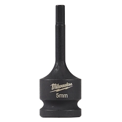 Milwaukee® SHOCKWAVE™ 49-66-5145 Lineman's Socket Driver Bit, 1/2 in Square Drive, 5 mm
