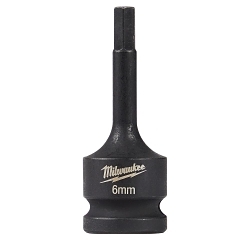 Milwaukee® SHOCKWAVE™ 49-66-5146 Lineman's Socket Driver Bit, 1/2 in Square Drive, 6 mm