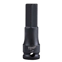 Milwaukee® SHOCKWAVE™ 49-66-5154 Lineman's Hex Bit Socket, 1/2 in Square Drive, 3/8 in