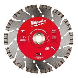 Milwaukee® 49-93-7120 Universal Segmented Turbo Circular Diamond Saw Blade, 7 in Dia Blade, 5/8 in, 7/8 in Arbor/Shank, Wet/Dry Cutting