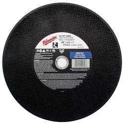 Milwaukee® 49-94-1410 General Purpose Cutting Wheel, 14 in Dia x 3/32 in THK, 1 in Center Hole, A36P Grit, Aluminum Oxide Abrasive