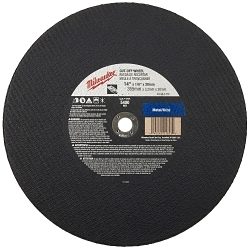 Milwaukee® 49-94-1470 General Purpose Premium Cutting Wheel, 14 in Dia x 1/8 in THK, 20 mm Center Hole, A24R Grit, Aluminum Oxide Abrasive
